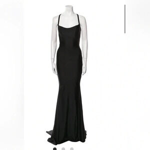 La Femme Square Neckline Formal Black long Mermaid dress-NWT size 10-Stunning